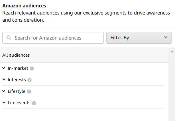 Amazon Audience受众群体广告实操教程