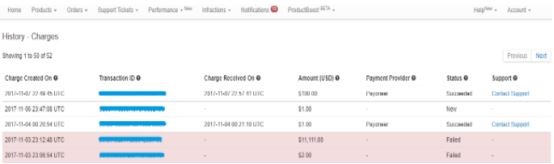 Wish商户使用Payoneer充值ProductBoost服务常见问题